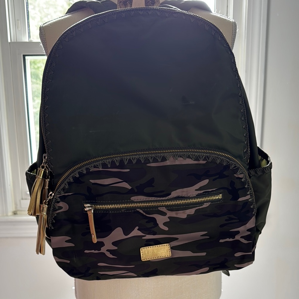 Jack Rogers Green and Black Backpack with Sleek Design